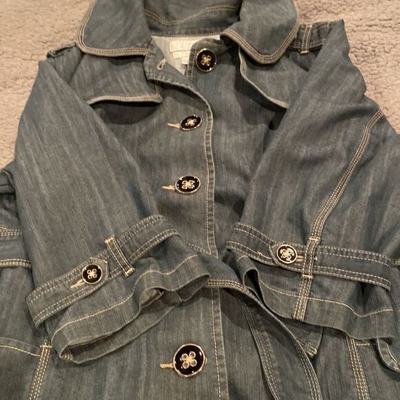 CJ Banks Denim Jean Jacket Size 1X Plus Size - Picture 12 of 12